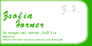 zsofia horner business card